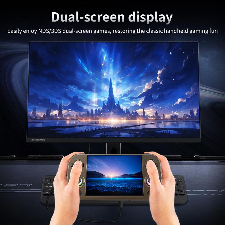 ANBERNIC RG 477M Android 14 Handheld Game Console With Aluminum Alloy Body, 4.7-Inch LTPS In-Cell Touch Screen, 3D Hall Joystick & Self-Developed AI Assistant 128G(Silver) - Pocket Console by ANBERNIC | Online Shopping UK | buy2fix