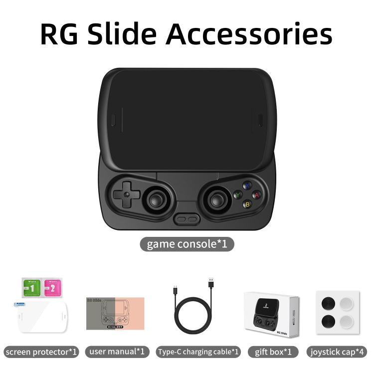 ANBERNIC RG Slide Video Game Console 4.7-Inch LTPS In-Cell Screen Android 13 OS For Retro/Cloud Gaming & Streaming 8+128G(Black) - Pocket Console by ANBERNIC | Online Shopping UK | buy2fix