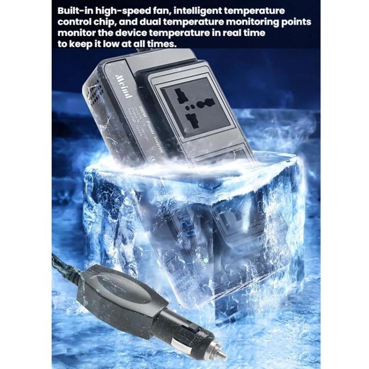 Meind 200W Car Inverter To 220V Fast Charging Dual Socket(Universal 24V) - Others by Meind | Online Shopping UK | buy2fix