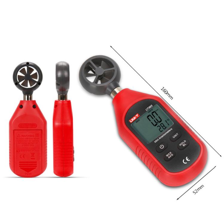 UNI-T UT363 Digital Anemometer Wind Speed Meter 12-Level Dynamic Indicator - Tachometers & Anemometer by UNI-T | Online Shopping UK | buy2fix
