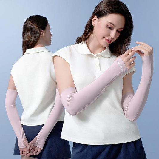 WEST BIKING 1pair Outdoor Cycling Ice Silk UV-Protective Arm Sleeves Fishing Travel Arm Protection Ice Sleeves(Pink) - Protective Gear by WEST BIKING | Online Shopping UK | buy2fix