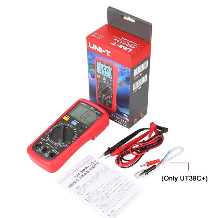 UNI-T UT39C+ Digital Multimeter 1000V DC/750V AC Voltage, 10A Current Tester - Digital Multimeter by UNI-T | Online Shopping UK | buy2fix