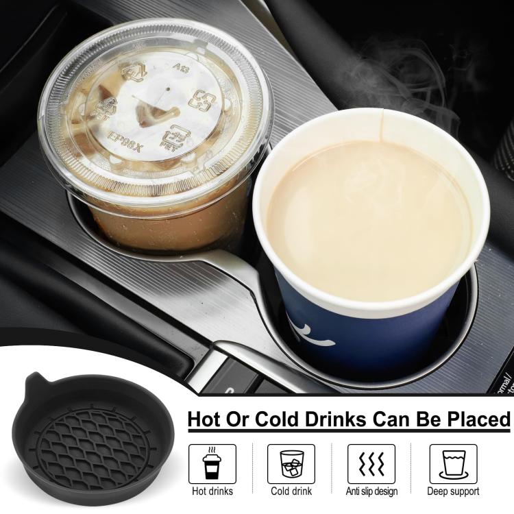 4pcs Anti-squeak Anti-slip Car Coaster With Handle(Blue) - Car Drink Holders by buy2fix | Online Shopping UK | buy2fix