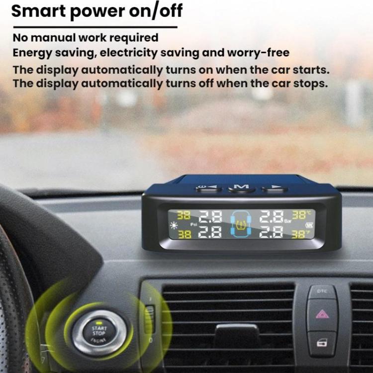 Automotive TPMS Four-Tire Pressure Monitor, Specification: Voice Version Internal Sensor(Russian) - Tire Pressure Gauges by buy2fix | Online Shopping UK | buy2fix