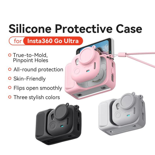 For Insta360 Go Ultra aMagisn Silicone Protective Case Kit All-round Protection Shell(Gray) - Case & Bags by aMagisn | Online Shopping UK | buy2fix