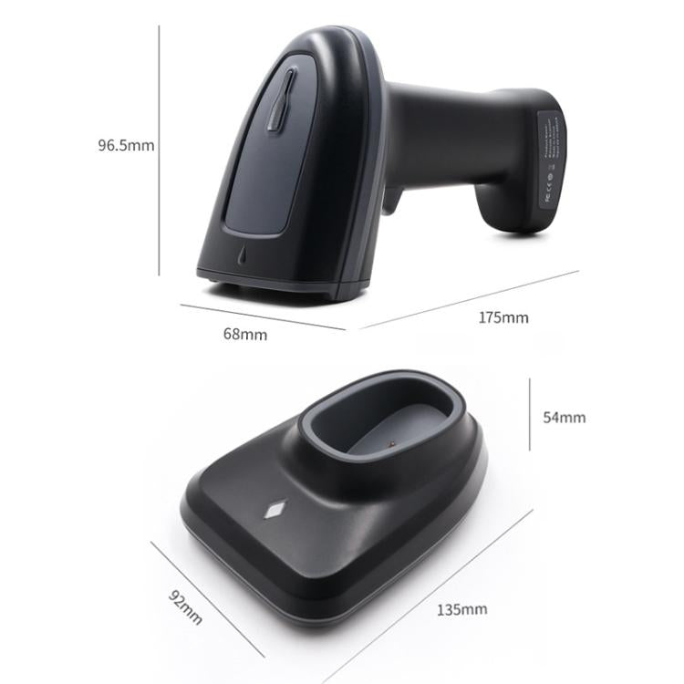 Long-range Wireless QR Code Barcode Scanner With Base, Specification: 2.4G + Bluetooth - Barcode Scanner by buy2fix | Online Shopping UK | buy2fix