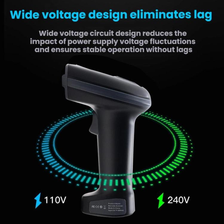 Long-range Wireless QR Code Barcode Scanner With Base, Specification: 2.4G + Bluetooth - Barcode Scanner by buy2fix | Online Shopping UK | buy2fix