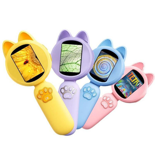 HM020B 4X HD Handheld Children Electronic Magnifier With Screen 2MP Digital Microscope(Pink) - Digital Microscope by buy2fix | Online Shopping UK | buy2fix