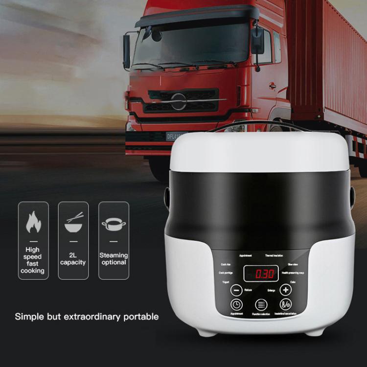 12V-24V 2L Car-Mounted Push-Button Rice Cooker, Specification: English - Rice Cookers by buy2fix | Online Shopping UK | buy2fix
