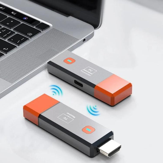 HDMI Wireless Transmitter 50M Signal Extension 1080P WIFI Computer Wireless Casting Same Screen, Transmitter + Receiver(Orange) - Amplifier by buy2fix | Online Shopping UK | buy2fix