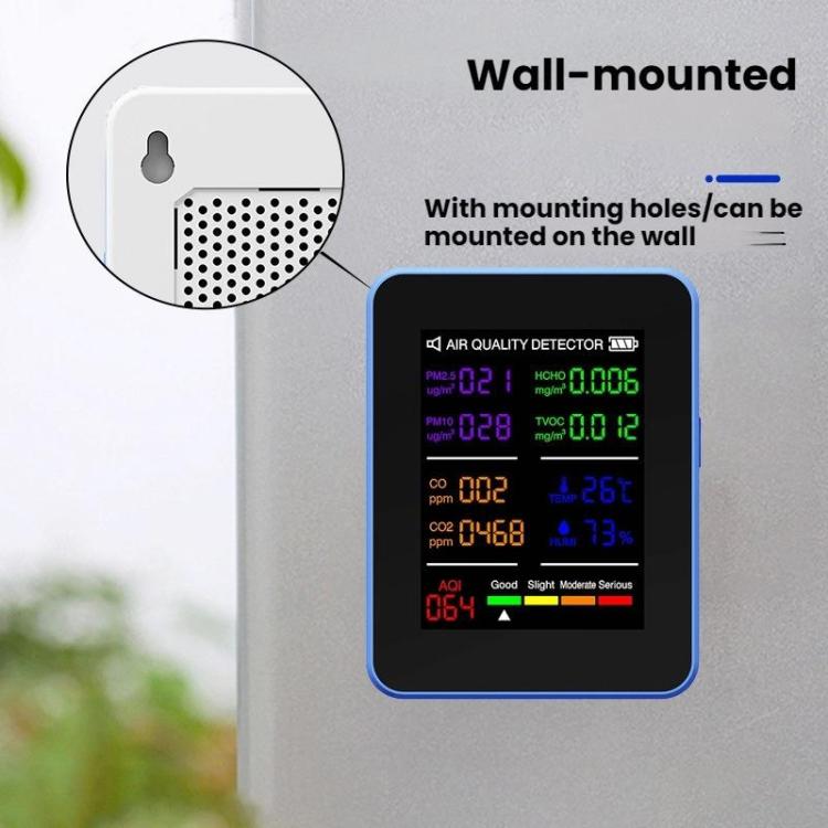 Multifunctional CO2 Air Quality Environmental Monitor(White) - Air & Water Quality Tester by buy2fix | Online Shopping UK | buy2fix