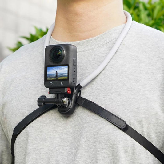 Flymile FLY038 Magnetic Quick-Release Neck Mount for Action Cameras Anti-Shock Stabilized Chest Harness with Air Cushion(Black) - Holder by Flymile | Online Shopping UK | buy2fix