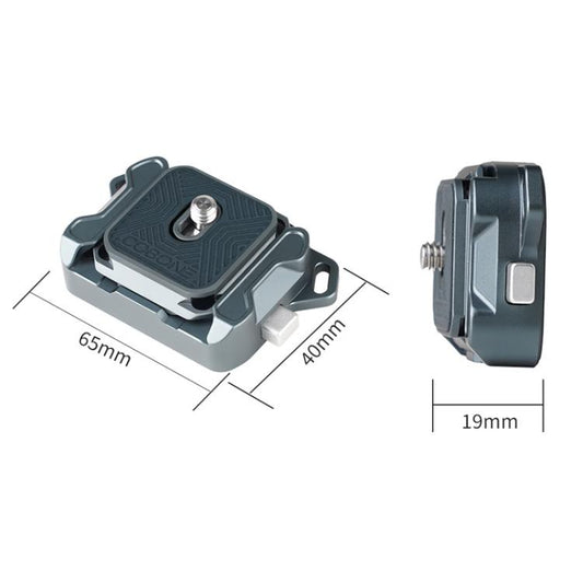 COBONE XQC-1 Camera Shoulder Strap Quick-Mount Clip Base Universal DSLR Tripod Head Adapter Base - Quick Release Plate by COBONE | Online Shopping UK | buy2fix