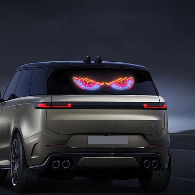 USB Car-mounted Dynamic Demon Eye Car Sticker LED Indicator Light(Red Yellow+White) - Decorative Lights by buy2fix | Online Shopping UK | buy2fix
