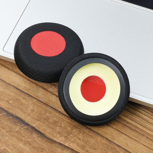 1pair Replacement Earpads for Jabra Evolve 20 20SE 30 30 II 40 65 65t Breathable Ear Cushions(Black Red) - Earmuff & Pad by buy2fix | Online Shopping UK | buy2fix