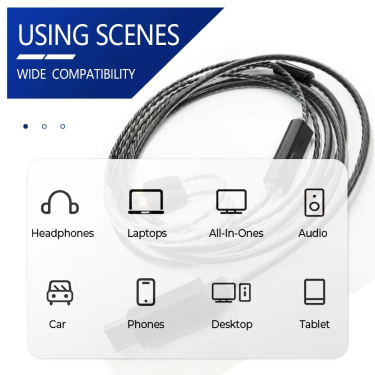 Inline Control 1.2m Type-C To MMCX Interface Headphone Plug Cable For Shure SE215 / SE315 / SE425 / SE535 / SE846 - Headset Accessories by buy2fix | Online Shopping UK | buy2fix