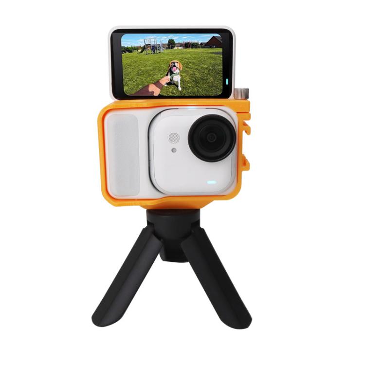 For Insta360 GO Ultra PC Expansion Cage with 1/4-inch Screw Hole & Cold Shoe Mount(Orange) - Mount & Holder by buy2fix | Online Shopping UK | buy2fix