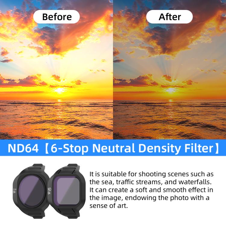 For DJI Mini 5 Pro Drone Magnetic Lens Filters ND8+ND16+ND32+ND64 - Lens Filter by buy2fix | Online Shopping UK | buy2fix