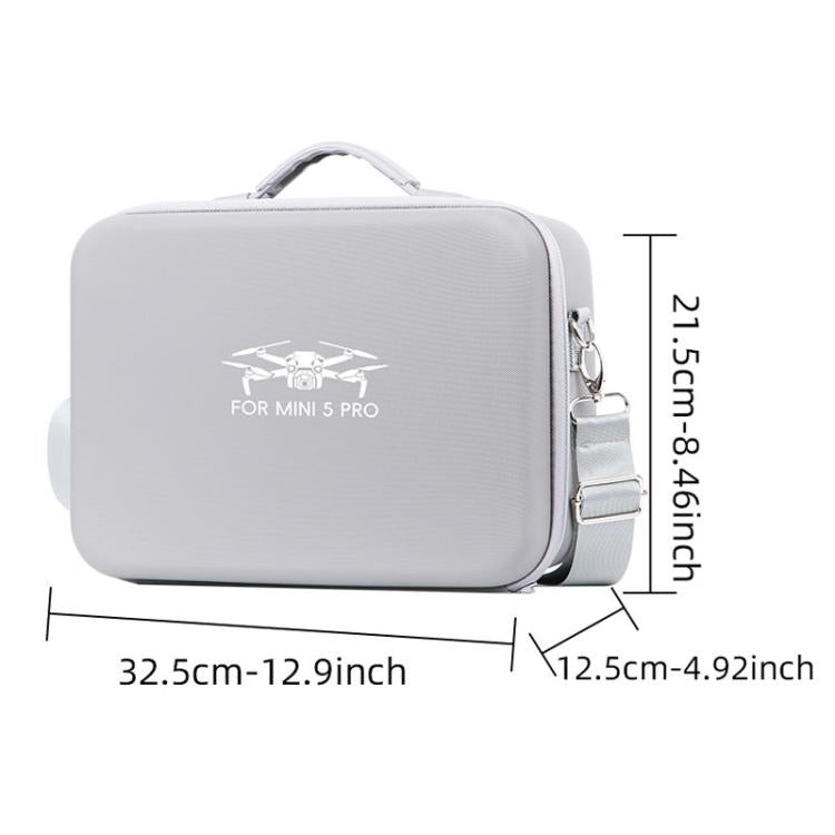 For DJI Mini 5 Pro Fly More Integrated PU Organizer Bag Portable Travel Shoulder Bag(Black) - Carry Cases & Bags by buy2fix | Online Shopping UK | buy2fix