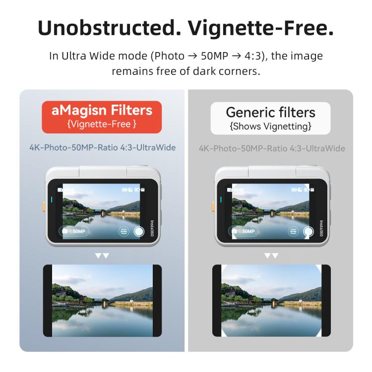 For Insta360 GO Ultra aMagisn Waterproof Filter Aluminum Alloy Frame Anti-fog Lens UV - Len Accessories by aMagisn | Online Shopping UK | buy2fix