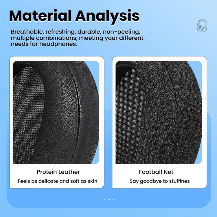 2pcs Ear Cushions for Edifier Fit900NB Headphones Soft Earpads Protein Leather Blue - Earmuff & Pad by buy2fix | Online Shopping UK | buy2fix