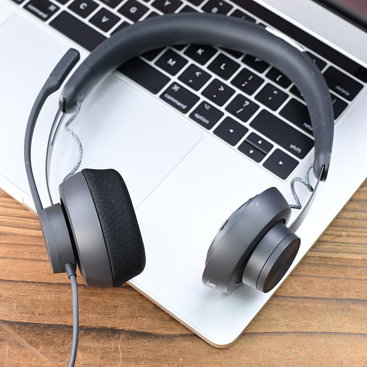 For Logitech Zone 750 Headset 2pcs Replacement Ear Pads Breathable Ear Cushions(Black) - Earmuff & Pad by buy2fix | Online Shopping UK | buy2fix