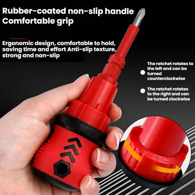 34 in 1 Manual Rubber-Coated Ratchet Screwdriver Repair Tool Set - Screwdriver Set by buy2fix | Online Shopping UK | buy2fix