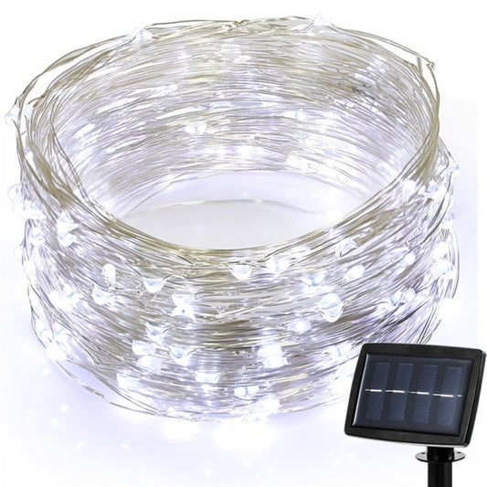 22m 200 LEDs Solar Powered Home Garden Copper Wire String Fairy Light Outdoor Christmas Party Decor Strip Lamp with 8 Modes(White Light) by buy2fix