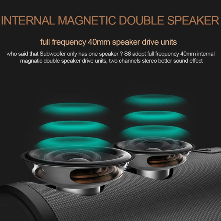 ZEALOT S8 3D Stereo Bluetooth Speaker Wireless Subwoofer Column Portable Touch Control AUX TF Card Playback Handsfree with Mic - Desktop Speaker by ZEALOT | Online Shopping UK | buy2fix