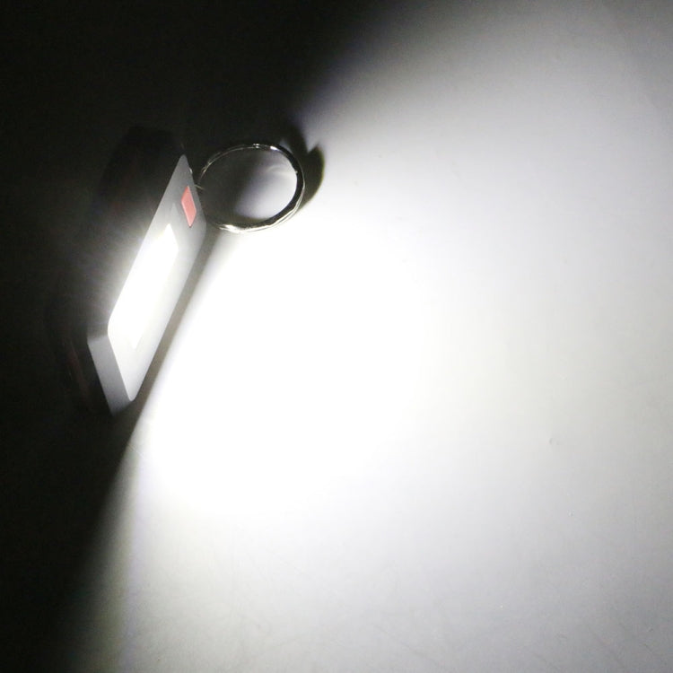 2 PCS 3W Mini COB LED Flashlight Keychain Emergency Camping Backpack Light with 3 Modes(Green) by buy2fix