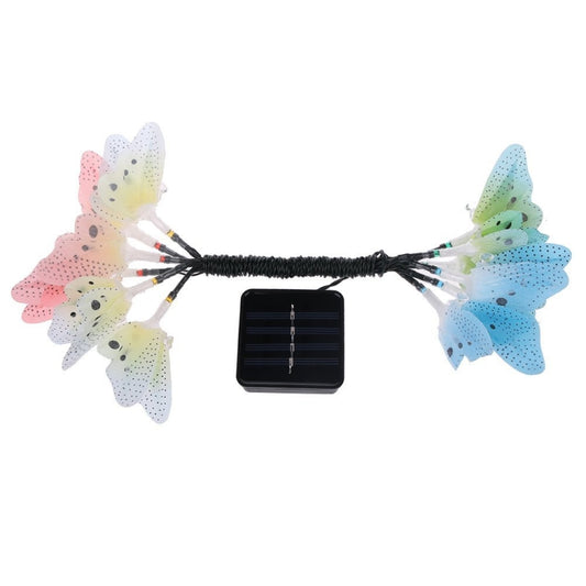 Solar Powered Butterfly Fiber Optic Fairy String Waterproof Christmas Outdoor Garden Holiday Lights, Size:5m 20LEDs by buy2fix