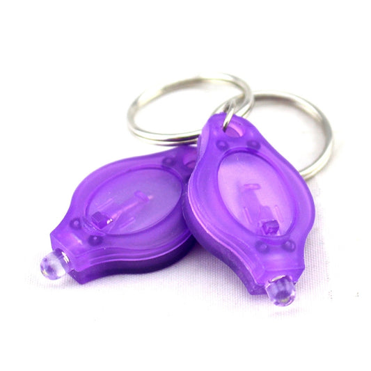 2 PCS Mini Pocket Keychain Flashlight Micro LED Squeeze Light Outdoor Camping Ultra Bright Emergency Key Ring Light Torch Lamp(Purple) by buy2fix