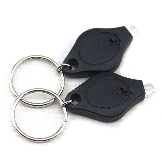 2 PCS Mini Pocket Keychain Flashlight Micro LED Squeeze Light Outdoor Camping Ultra Bright Emergency Key Ring Light Torch Lamp(Black) by buy2fix