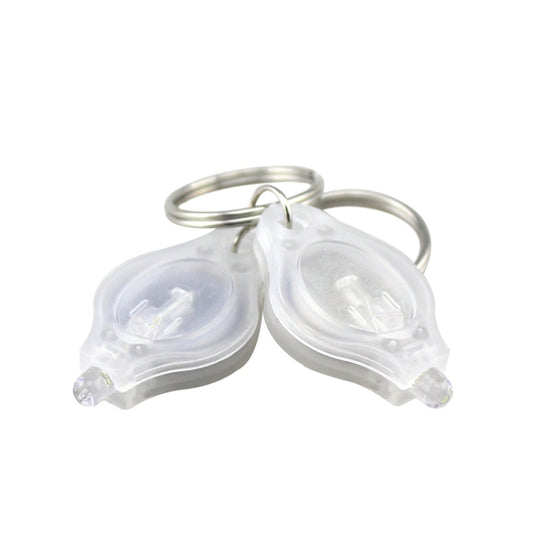 2 PCS Mini Pocket Keychain Flashlight Micro LED Squeeze Light Outdoor Camping Ultra Bright Emergency Key Ring Light Torch Lamp(White) by buy2fix