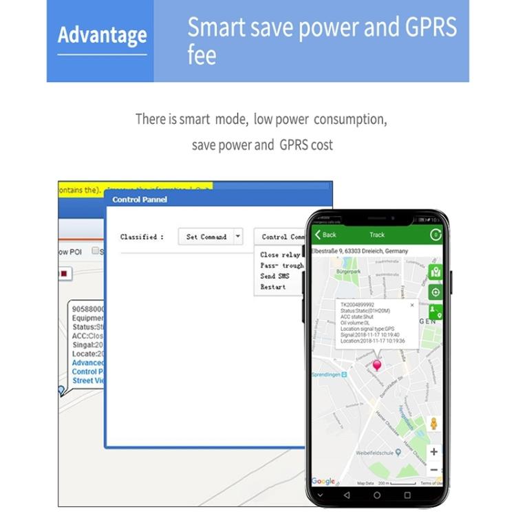 TK202A 4G Car Truck Vehicle Tracking GSM GPRS GPS Tracker Support AGPS, Battery Capacity: 6500mAh - Car Tracker by buy2fix | Online Shopping UK | buy2fix