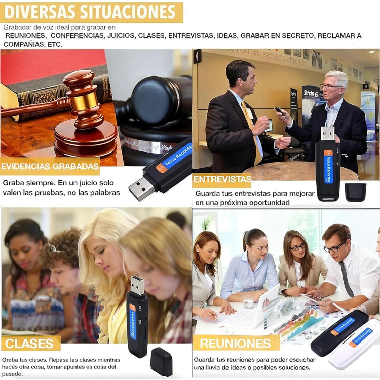 SK001 Rechargeable U-Disk Portable USB Voice Recorder, No Memory (Black) by buy2fix