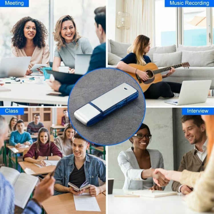 SK858 8GB Rechargeable Portable U-Disk Meeting Voice Recorder (Blue) by buy2fix