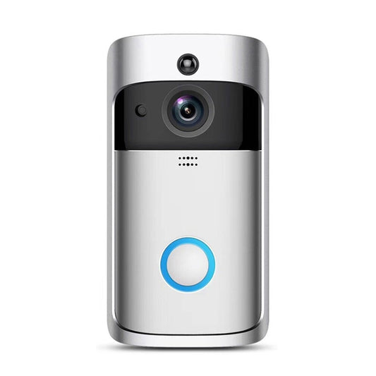 M4 720P Smart WIFI Ultra Low Power Video PIR Visual Doorbell with 3 Battery Slots,Support Mobile Phone Remote Monitoring & Night Vision & 166 Degree Wide-angle Camera Lens (Silver) by buy2fix