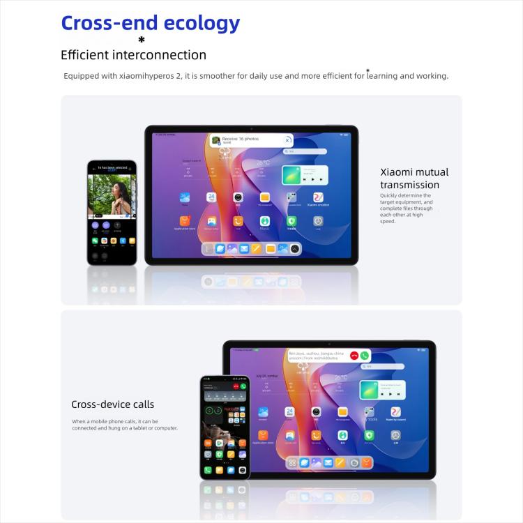 REDMI Pad 2 11 inch Tablet PC, 8GB+256GB, HyperOS 2, MediaTek G100-Ultra Octa Core CPU (Cyan) - Other by Xiaomi | Online Shopping UK | buy2fix