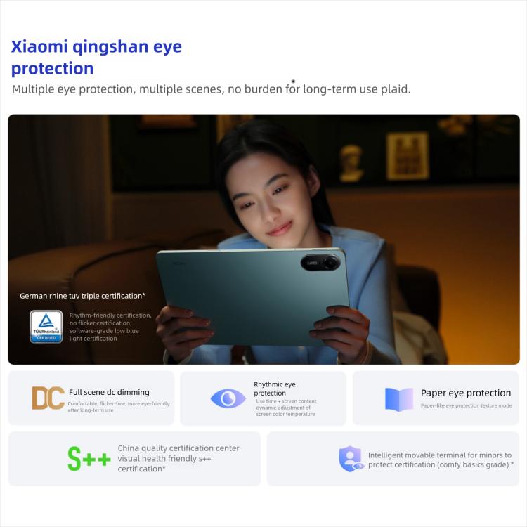 REDMI Pad 2 11 inch Tablet PC, 8GB+256GB, HyperOS 2, MediaTek G100-Ultra Octa Core CPU (Cyan) - Other by Xiaomi | Online Shopping UK | buy2fix