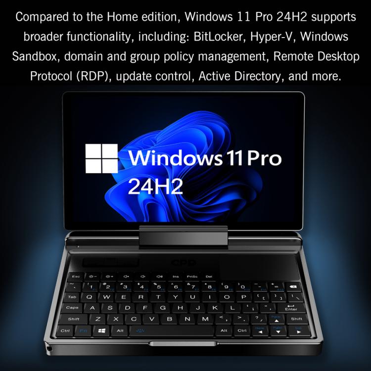 GPD MicroPC 2 Handheld Gaming PC, 16GB+512GB, 7 inch Windows 11 Pro Intel Core i3-N300, AU Plug - Pocket Console by GPD | Online Shopping UK | buy2fix