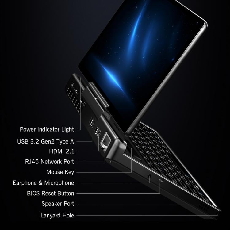 GPD MicroPC 2 Handheld Gaming PC, 16GB+512GB, 7 inch Windows 11 Pro Intel Core i3-N300, AU Plug - Pocket Console by GPD | Online Shopping UK | buy2fix