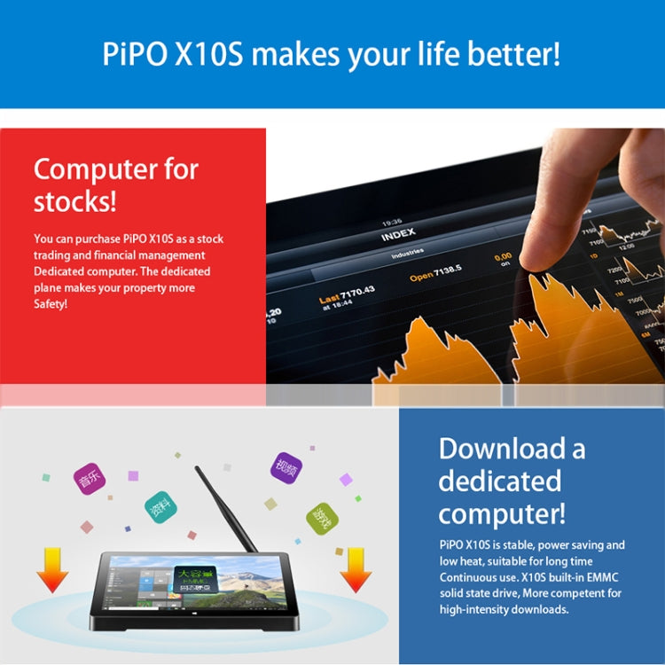 PiPo H10PRO All-in-One Mini PC, 10.1 inch, 8GB+128GB, Windows 11 Intel Alder Lake N100 Quad Core, US Plug (Black) - PiPO by PiPo | Online Shopping UK | buy2fix