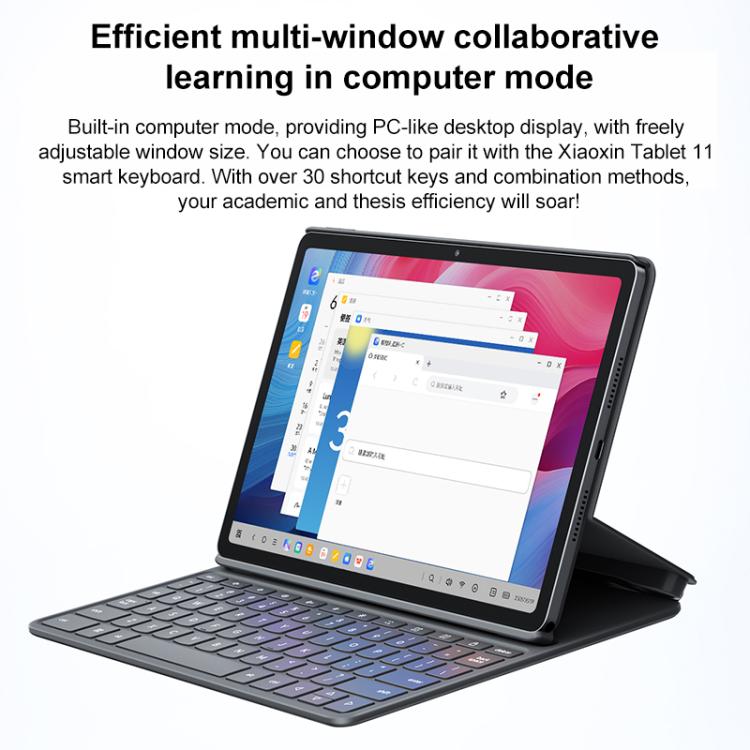 Lenovo Xiaoxin Pad 11 Soft Light Screen, 11 inch WiFi Tablet, 8GB+128GB, Android 15, MediaTek Dimensity 6300 Octa Core,US Plug (Grey) - Lenovo by Lenovo | Online Shopping UK | buy2fix