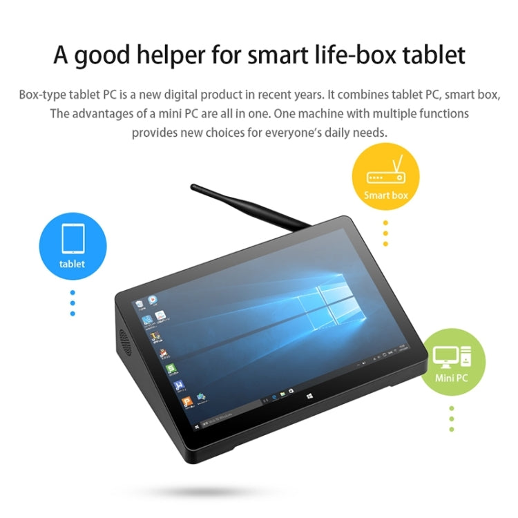 PiPo H10PRO All-in-One Mini PC, 10.1 inch, 8GB+128GB+512GB, Windows 11 Intel Alder Lake N100 Quad Core, US Plug (Black) - PiPO by PiPo | Online Shopping UK | buy2fix