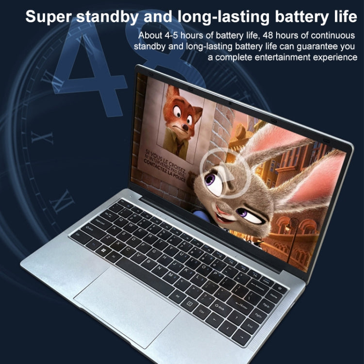 S07 14 inch Ultrathin Laptop, 12GB+256GB, Windows 11 Intel Celeron J4025 Dual Core, US Plug (Silver) - Others by buy2fix | Online Shopping UK | buy2fix