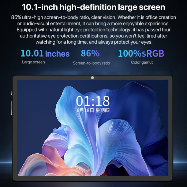 H90 10.1 inch 4G LTE Tablet PC, 4GB+64GB, Android 12 MTK6771 Octa Core, Support Dual SIM, EU Plug (Purple) - 10.1 inch by buy2fix | Online Shopping UK | buy2fix