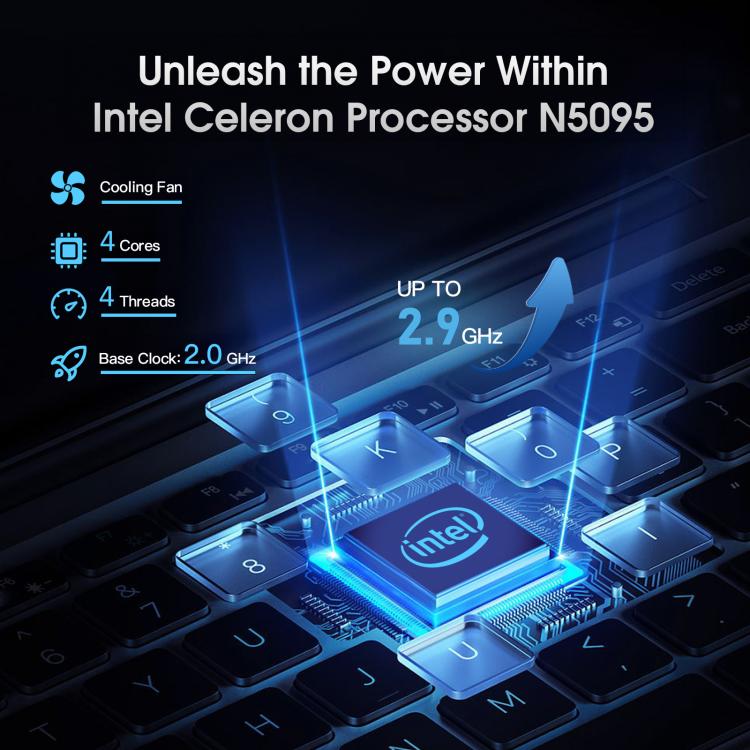 N5095 15.6 inch Laptop, 16GB+512GB, Windows 11 Intel Celeron N5095 Quad Core, Support Fingerprint Unlock, AU Plug (Silver) - Others by buy2fix | Online Shopping UK | buy2fix