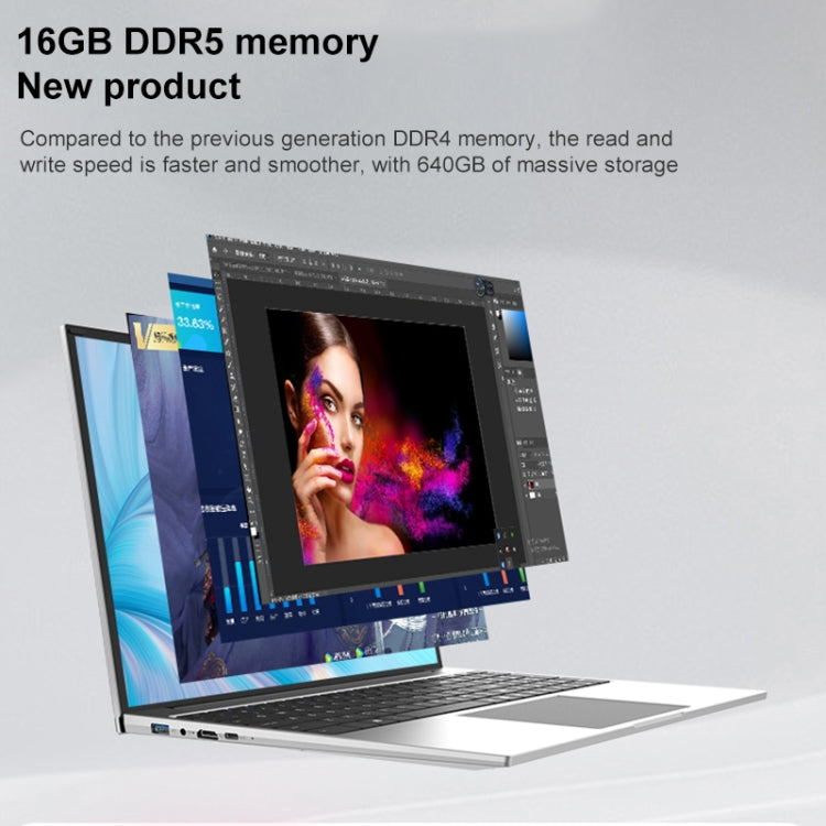 Jumper EZbook S7 Max 16 inch Laptop, 16GB+128GB+512GB, Windows 11 Intel Alder Lake N95 Quad Core, US Plug(Grey) - Jumper by jumper | Online Shopping UK | buy2fix