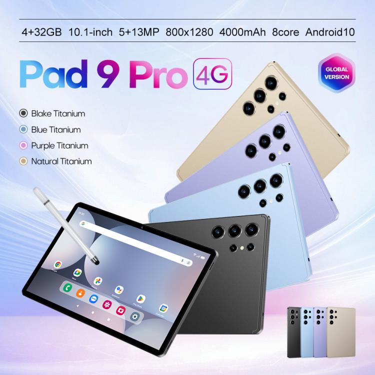 Pad 9 Pro 10.1 inch 4G LTE Tablet PC Combo Set, 4GB+32GB, Android 10 MT6755 Octa Core, with Keyboard / Mouse / Leather Case, US Plug (Blue) - 10.1 inch by buy2fix | Online Shopping UK | buy2fix